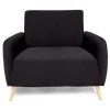 Protège fauteuil extensible L90-145cm noir