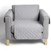 Protège fauteuil L165xH179cm molleton gris foncé
