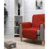 Protège fauteuil rouge uni
