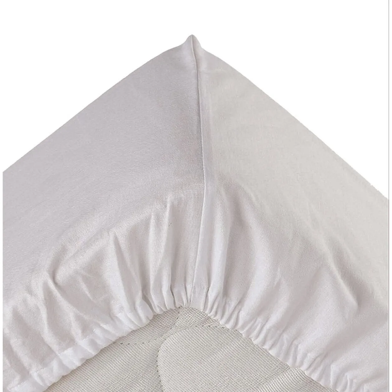Protège matelas anti acariens molleton imperméable blanc 160 x 200 cm