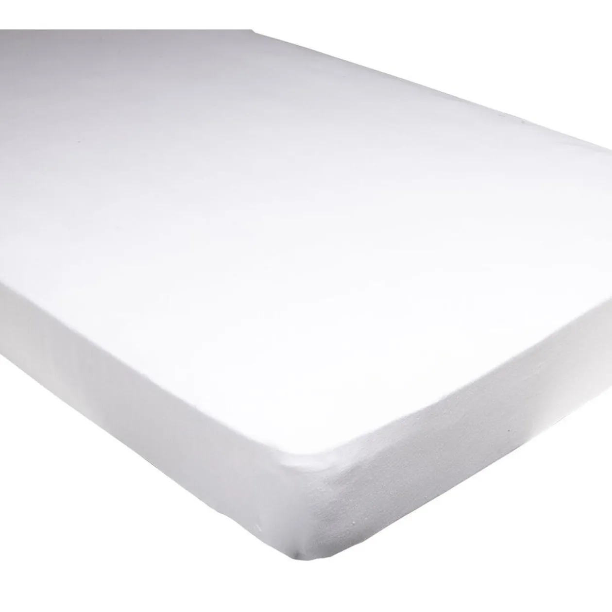 Protège matelas anti acariens coton blanc 160x200 cm