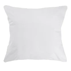 Protège oreiller tissu bouclette blanc 60x60cm