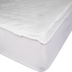Protège-matelas anti-punaises jersey 140x190x25cm polyester blanc