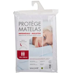 Protège-matelas molleton imperméable 140x190 cm