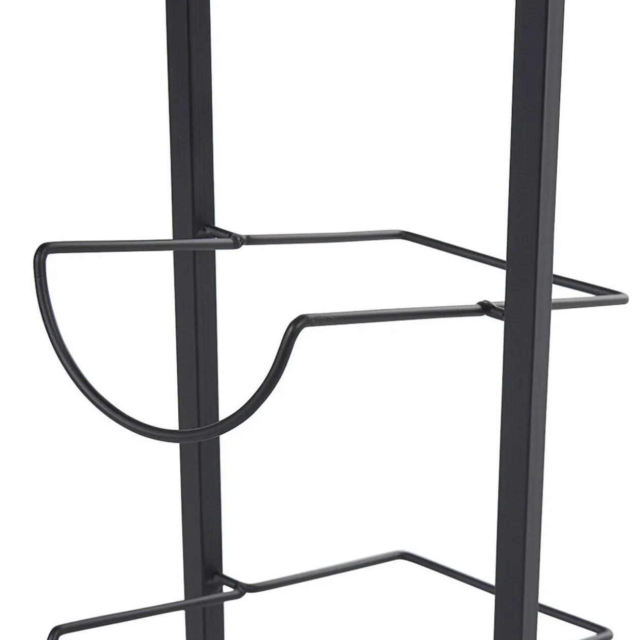 Range bouteilles 6 compartiments métal noir