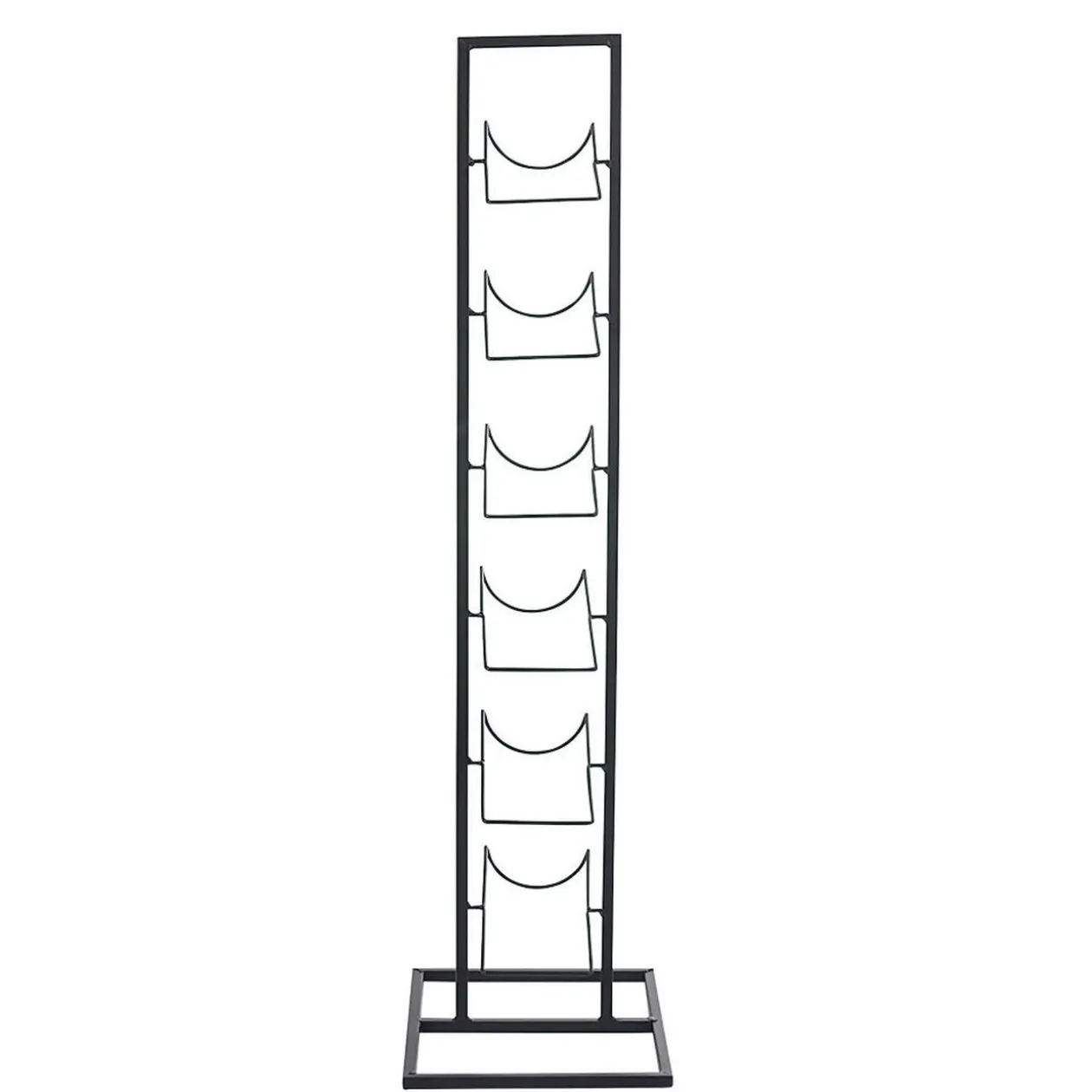 Range bouteilles 6 compartiments métal noir