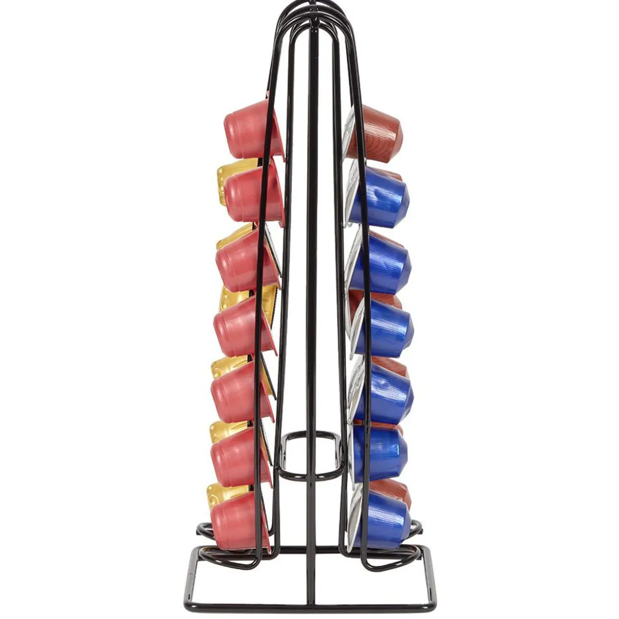 Range capsules de café en métal noir