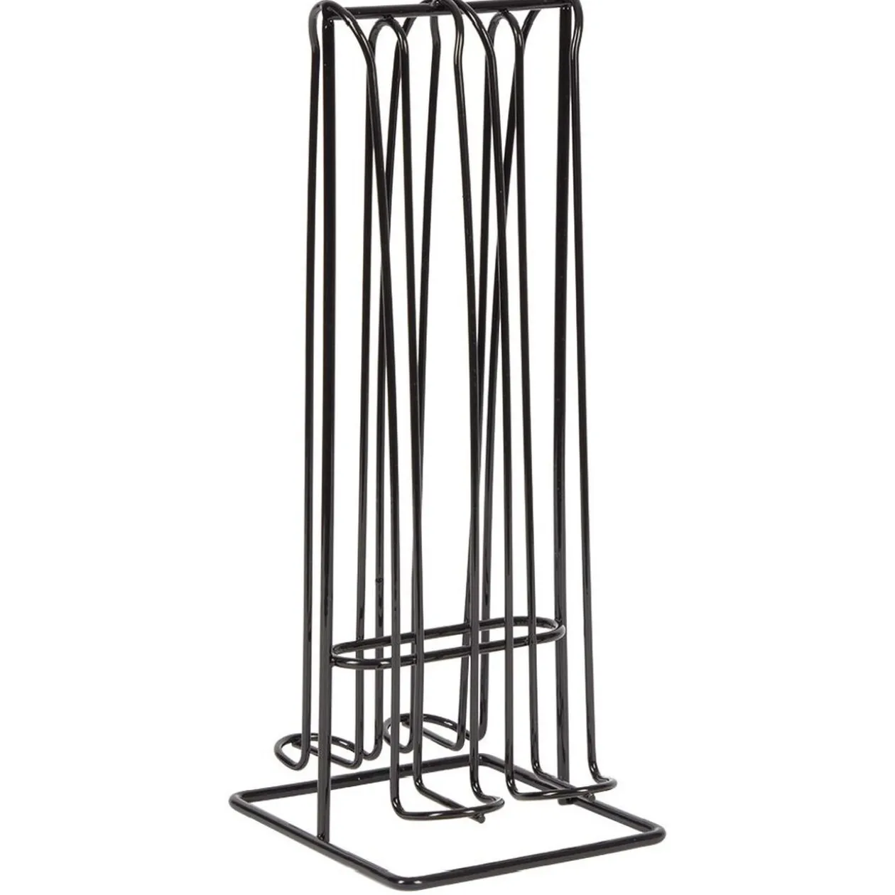 Range capsules de café en métal noir