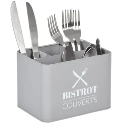 Range couvert BISTROT en métal gris