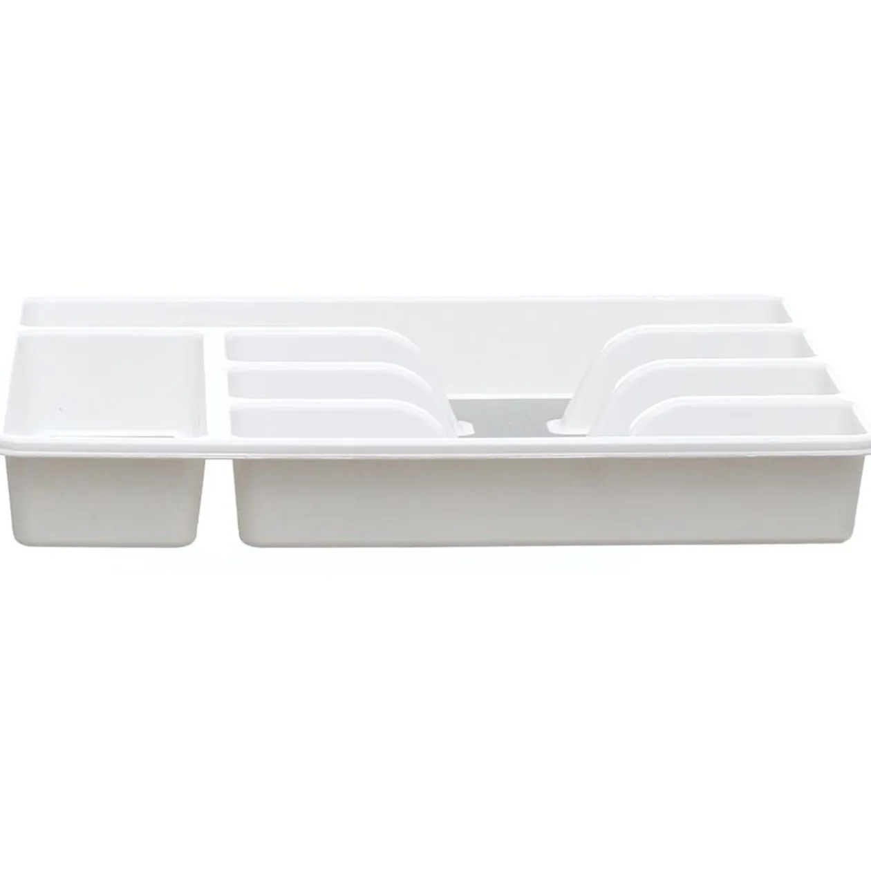 Range couvert blanc fond silicone gris 5 compartiments