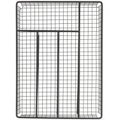 Range couvert pour tiroir grillage en fer noir