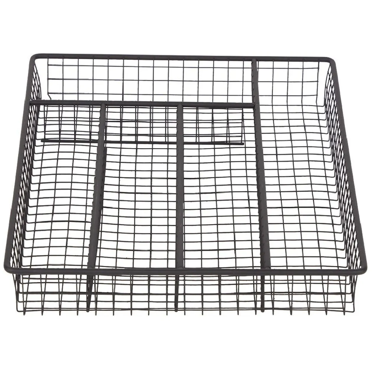 Range couvert pour tiroir grillage en fer noir