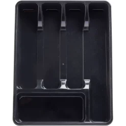 Range-couverts plastique noir