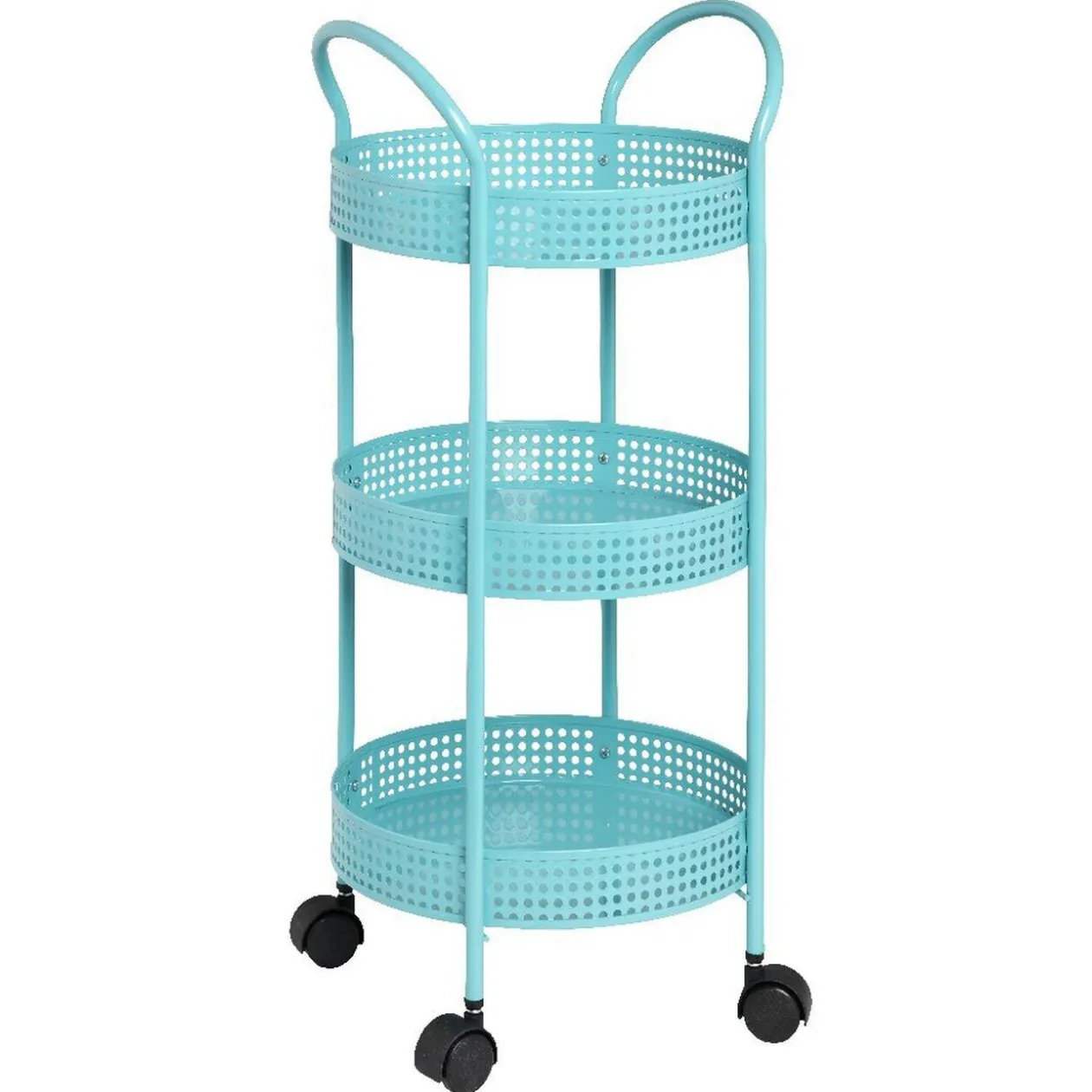 Resserre légumes à roulettes bleu turquoise