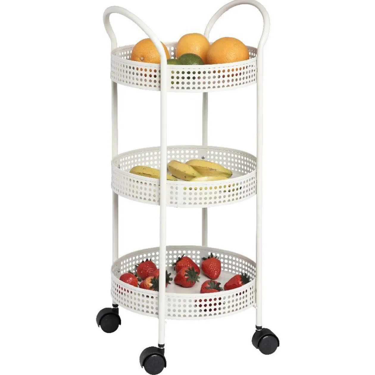 Resserre légumes à roulettes gris clair