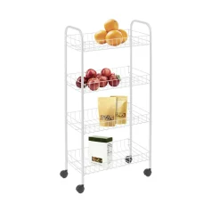 Resserre légumes métal blanc 4 étages