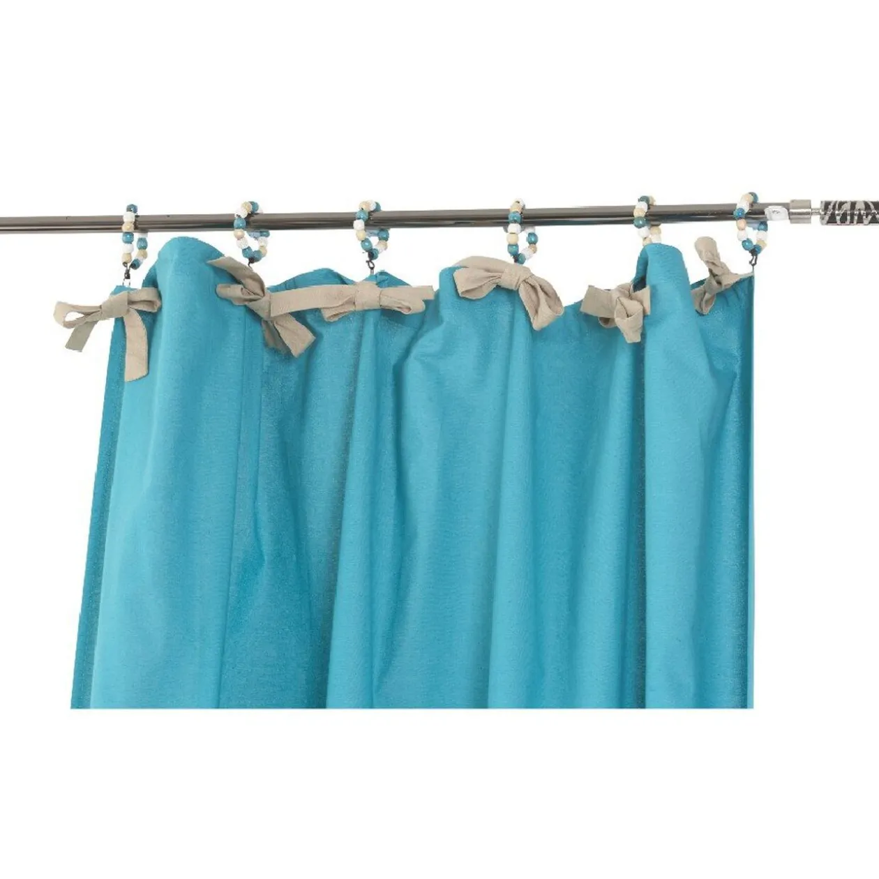 Rideau à nouettes et perles