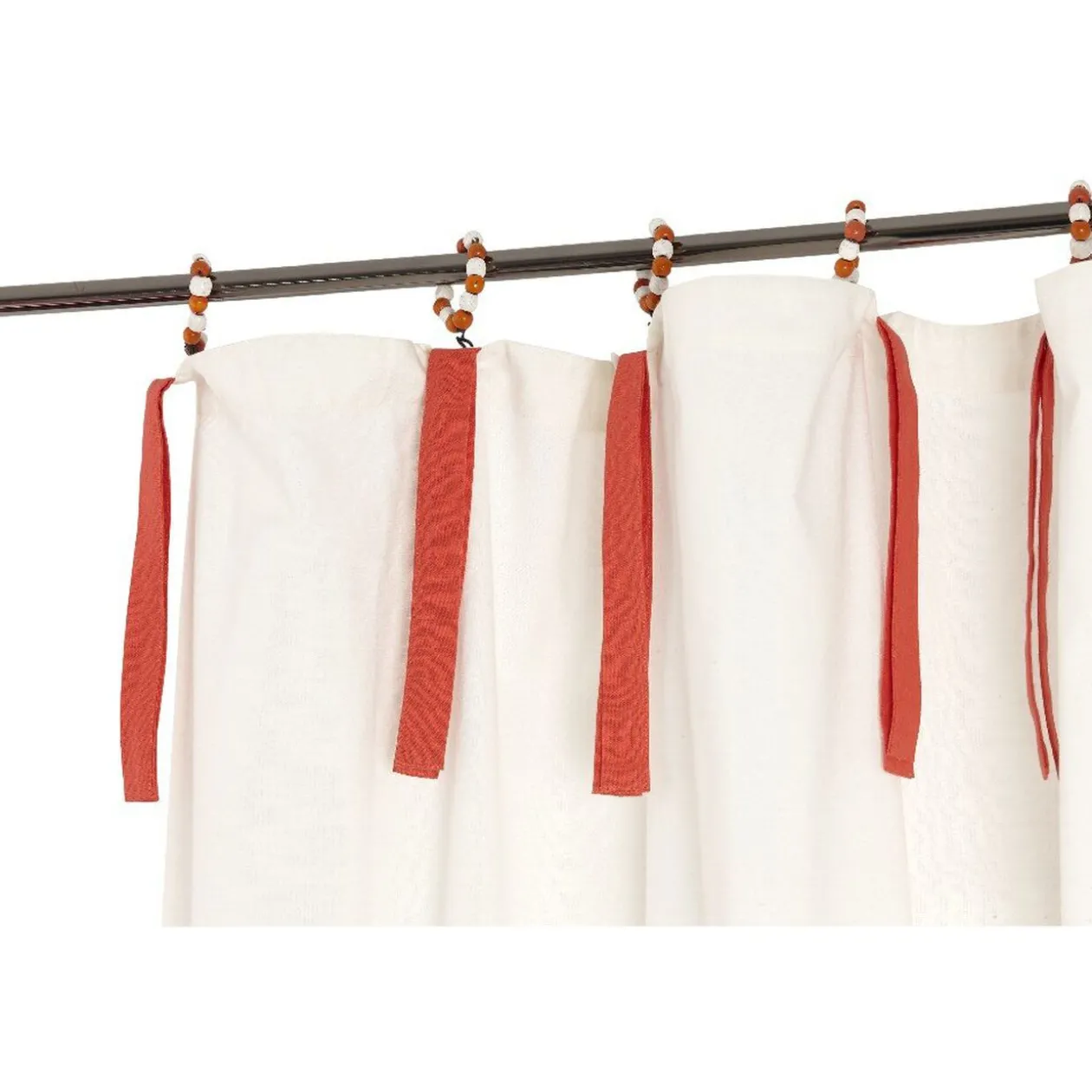 Rideau à nouettes et perles