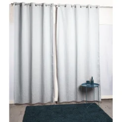 Rideau à oeillets aspect losange