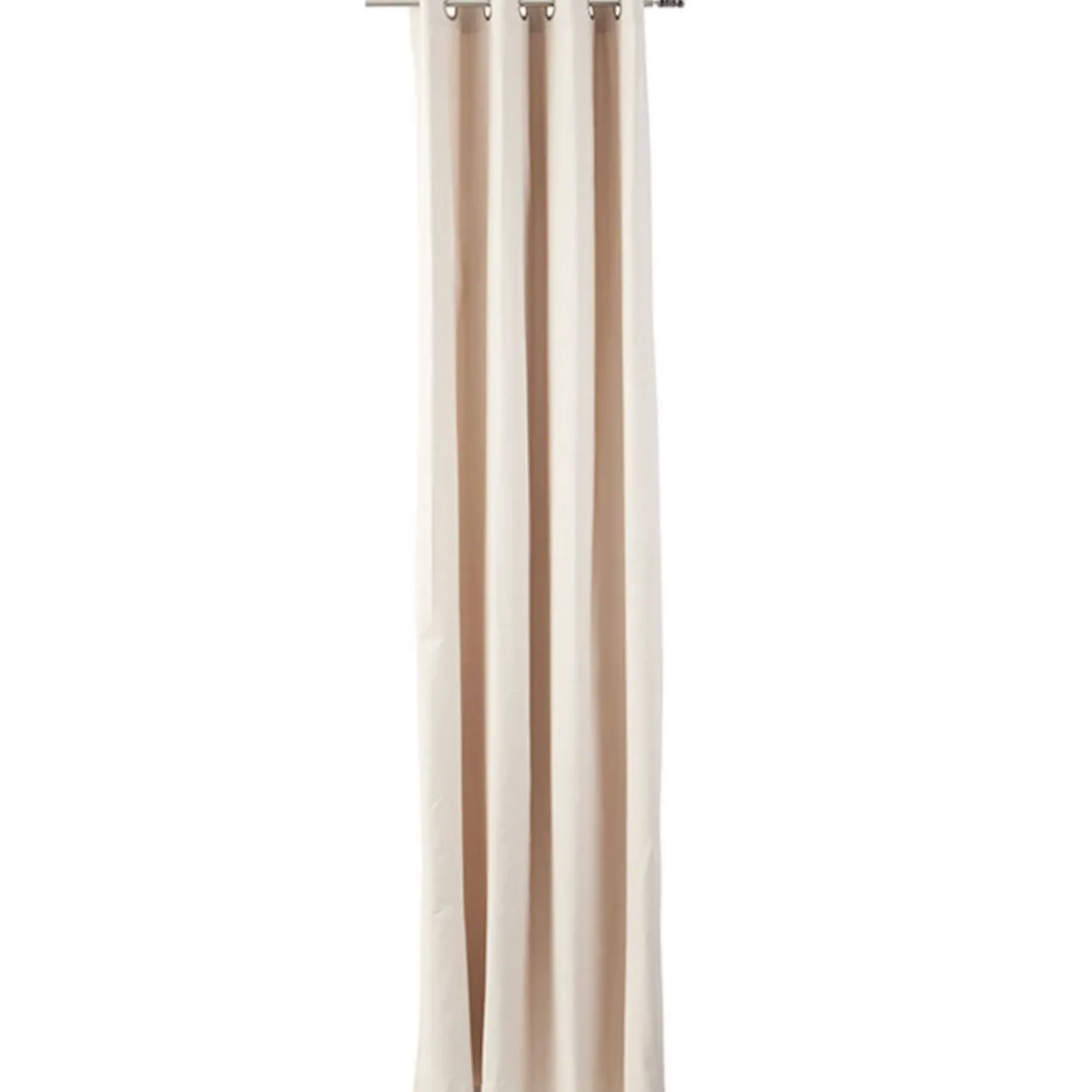 Rideau à oeillets beige clair occultant thermique et phonique