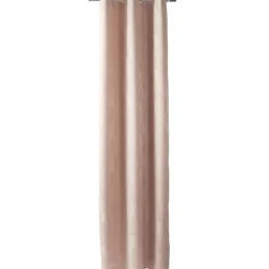 Rideau à oeillets beige design ronds