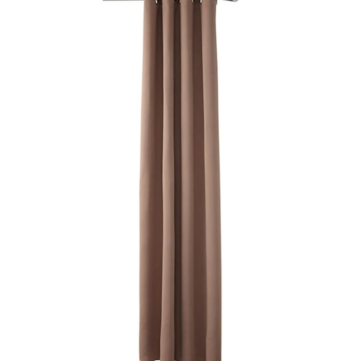 Rideau à oeillets beige occultant suédine