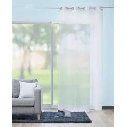 Rideau à oeillets blanc ivoire 140x240cm