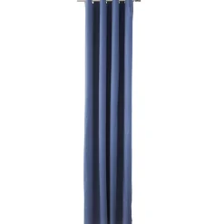 Rideau à oeillets bleu panama