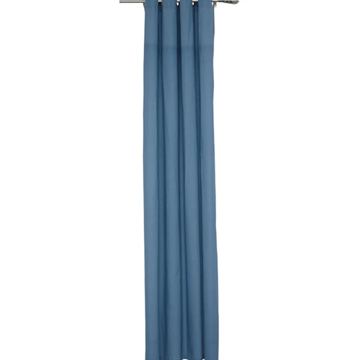 Rideau à oeillets bleu uni