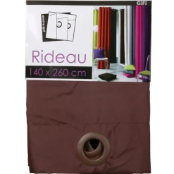 Rideau à oeillets cacao