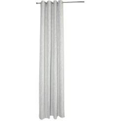 Rideau à oeillets chambray effet tissé gris 140x260cm