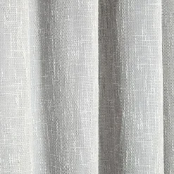 Rideau à oeillets chambray effet tissé gris 140x260cm