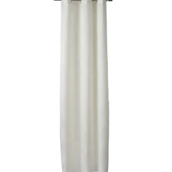 Rideau à oeillets crème design ronds