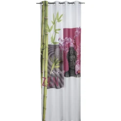 Rideau à oeillets design zen Bouddha