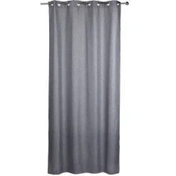 Rideau à oeillets effet chiné gris