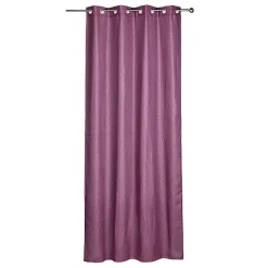 Rideau à oeillets effet chiné violet prune