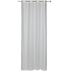 Rideau à oeillets effet chiné blanc