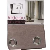 Rideau à oeillets effet laine taupe