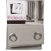 Rideau à oeillets effet laine gris