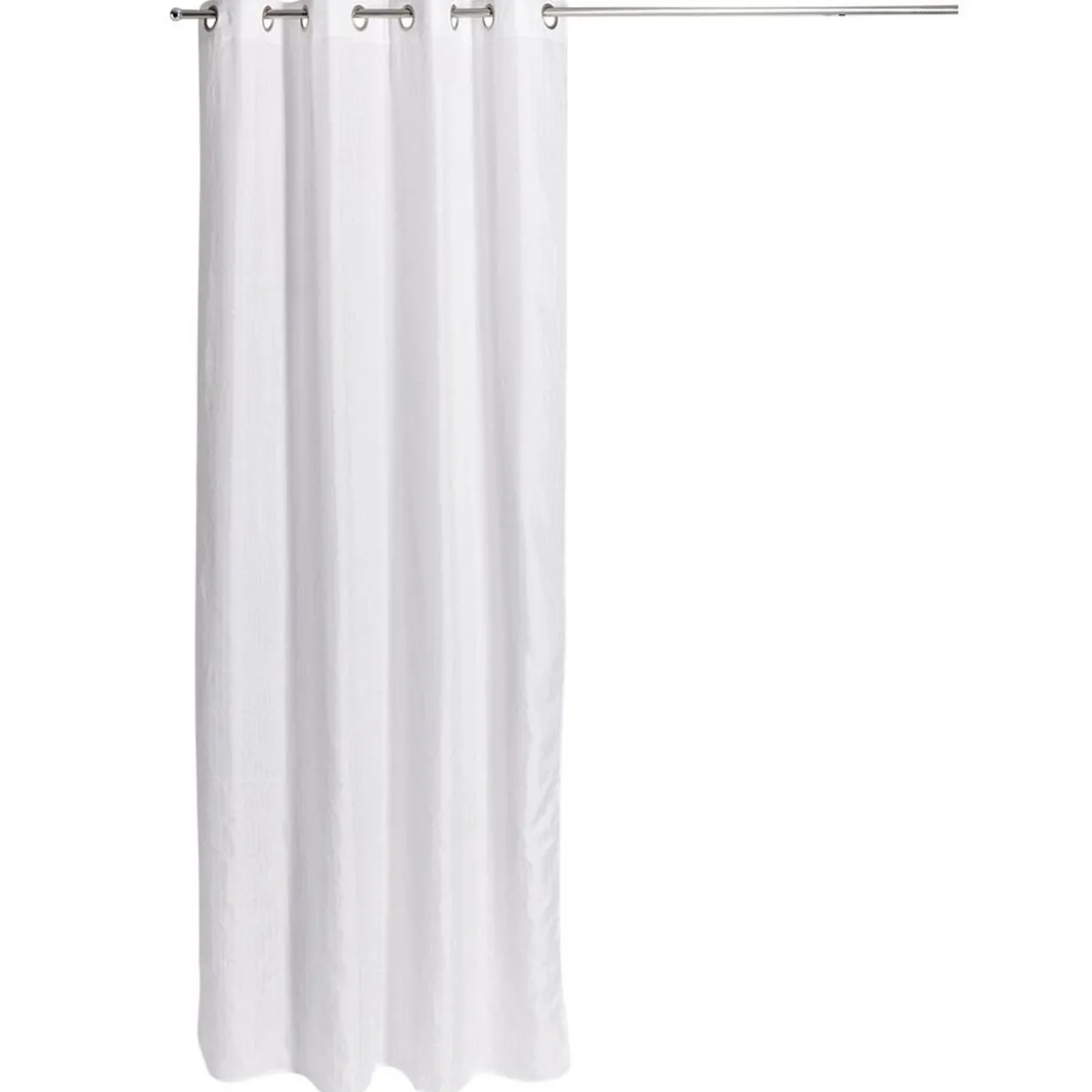 Rideau à oeillets effet lin blanc 140x240cm