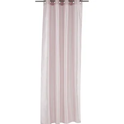 Rideau à oeillets effet taffetas rose pâle 140x240 cm