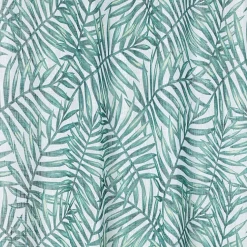 Rideau à oeillets Epikeros exotique blanc motif végétal vert