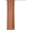 Rideau à oeillets gaze de coton terracotta uni 135xL240cm