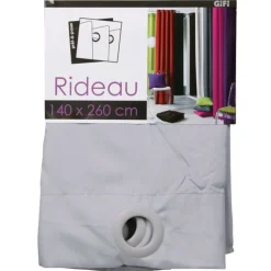 Rideau à oeillets gris