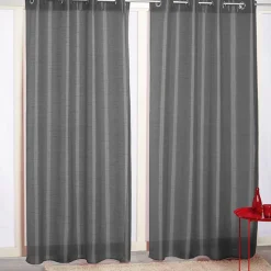 Rideau à oeillets gris