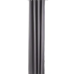 Rideau à oeillets gris anthracite panama