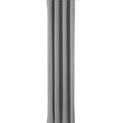 Rideau à oeillets gris occultant suédine