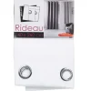 Rideau à oeillets jacquard faux uni blanc