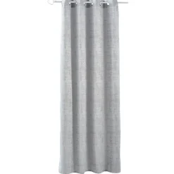 Rideau à oeillets jacquard gris