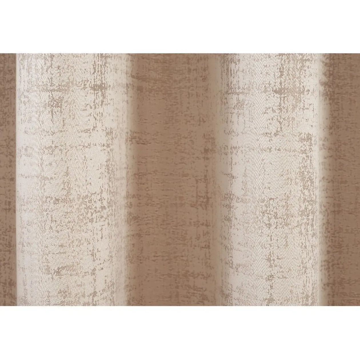 Rideau à oeillets jacquard taupe